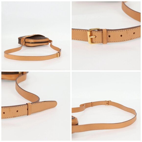 CELINE Macadam Canvas Shoulder Bag PVC Leather Brown Gold Auth BD2080M - Picture 16 of 16